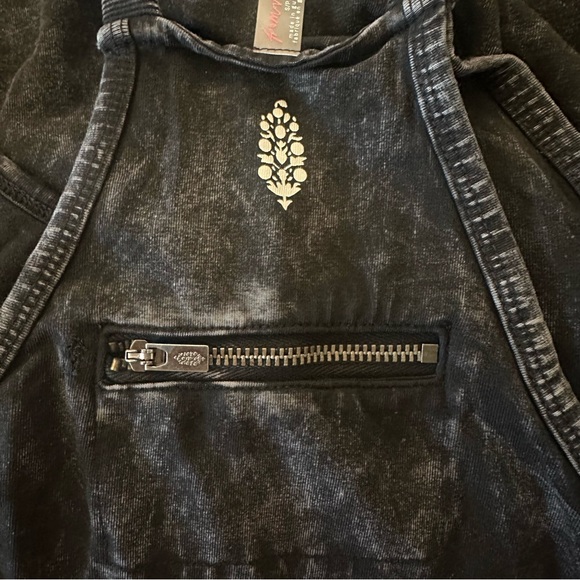 Free People Hot Shot Mini Dress in Acid Wash Black NWOT XS Small Medium - Picture 9 of 12